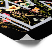 カマラハリスヴィンテージフローラフェミニンファースト女性 ポスター (角)