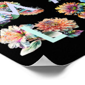 カマラハリスヴィンテージフローラフェミニンファースト女性 ポスター (角)