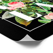 カマラハリスヴィンテージフローラフェミニンファースト女性 ポスター (角)