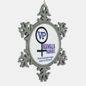 カマラハリス副社長の就任式 スノーフレークピューターオーナメント (左)