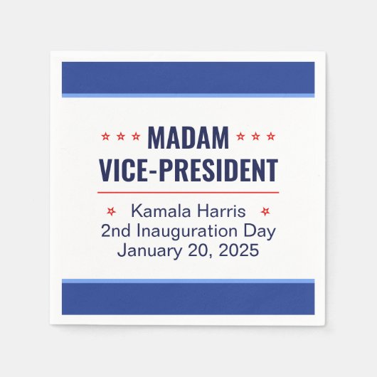 カマラハリス副社長の就任 スタンダードカクテルナプキン (正面)