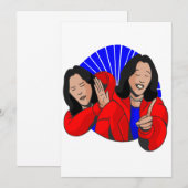 カマラハリス副社長ミーム おもしろい 招待状 (正面/裏面)