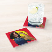 カマラハリス副社長Rosie ガラスコースター (アングル)