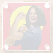 カマラハリス副社長Rosie ガラスコースター (裏面)