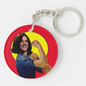 カマラハリス副社長Rosie キーホルダー (裏面)