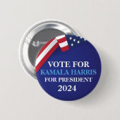 カマラハリス大統領の2024年議長への投票 缶バッジ (正面&裏面)