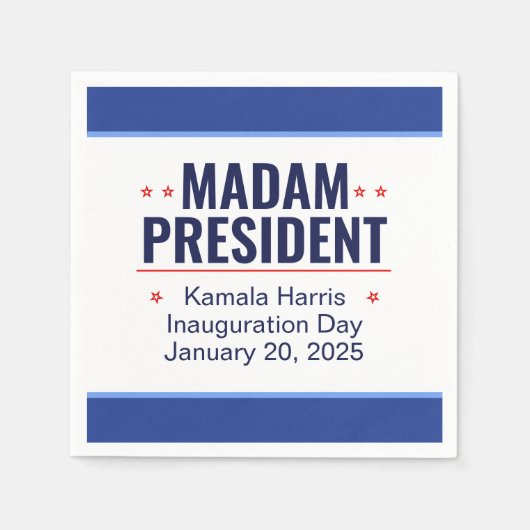 カマラハリス大統領就任式 スタンダードカクテルナプキン (正面)