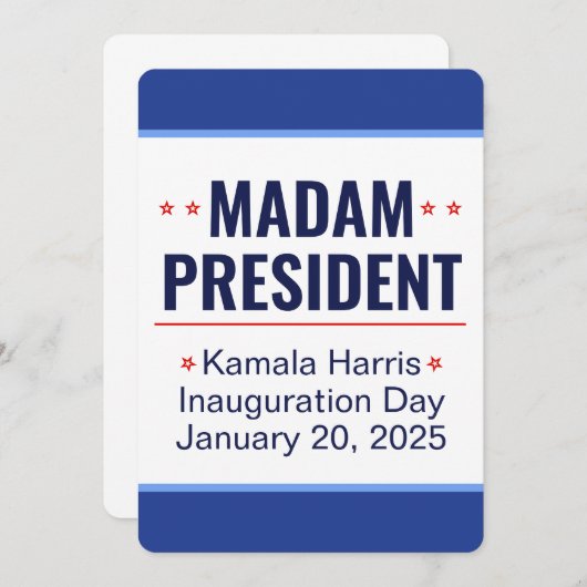 カマラハリス大統領就任式 招待状 (正面/裏面)
