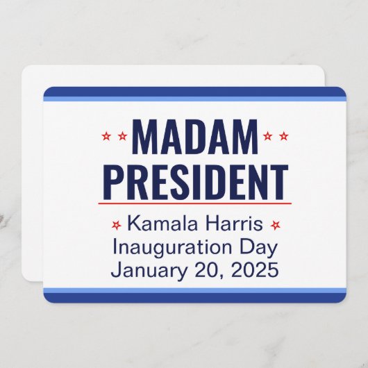 カマラハリス大統領就任式 招待状 (正面/裏面)