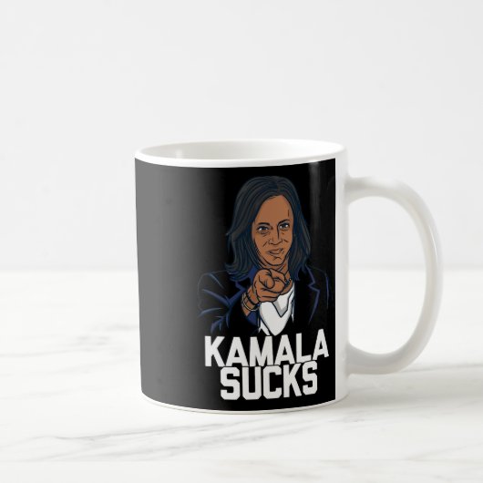 カマラハリス大統領選挙2024トランプHallow コーヒーマグカップ (右)