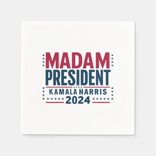 カマラハリス大統領2024投票民主党員 スタンダードカクテルナプキン (正面)