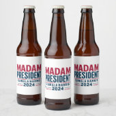 カマラハリス大統領2024投票民主党員 ビールラベル (ボトル)