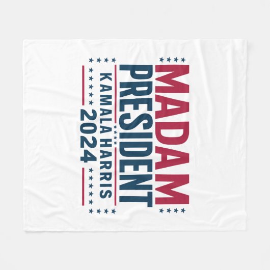 カマラハリス大統領2024投票民主党員 フリースブランケット (正面(横))