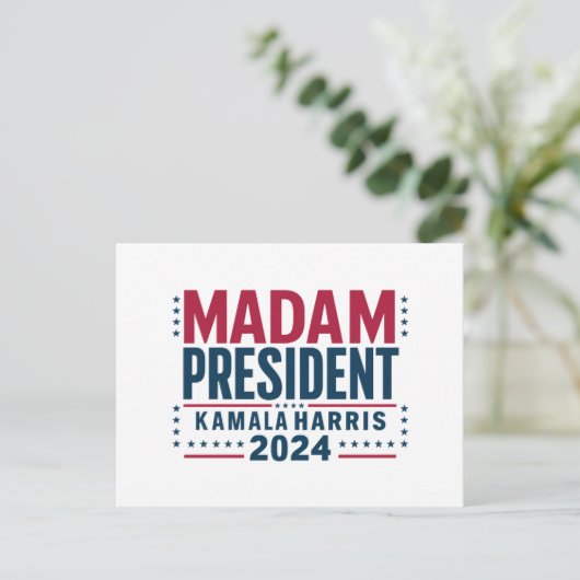 カマラハリス大統領2024投票民主党員 ポストカード (スタンド正面)