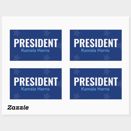 カマラハリス大統領2024 長方形シール (シート)