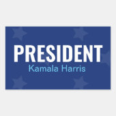 カマラハリス大統領2024 長方形シール (正面)