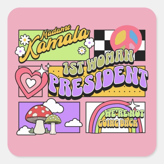 カマラハリス女性大統領就任式 スクエアシール (正面)