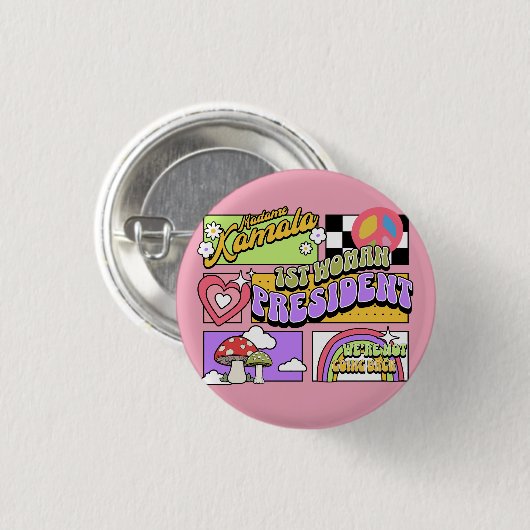 カマラハリス女性大統領就任式 缶バッジ (正面&裏面)