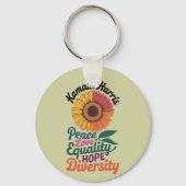 カマラハリス平和愛の平等の希望の多様性 キーホルダー (正面)
