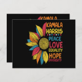 カマラハリス平和愛の平等の希望の多様性 シーズンカード (正面/裏面)