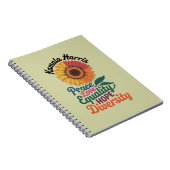 カマラハリス平和愛の平等の希望の多様性 ノートブック (右側)