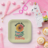 カマラハリス平和愛の平等の希望の多様性 ペーパープレート (パーティー)