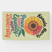 カマラハリス平和愛の平等の希望の多様性 横断幕 (横)