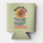 カマラハリス平和愛の平等の希望の多様性 缶クーラー (正面)