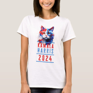 カマラハリス愛国猫Tシャツ Tシャツ