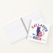 カマラハリス猫レディースロック！ノートブック ノートブック (内部)