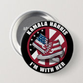 カマラハリス私は彼女の愛国的な話をしている 缶バッジ (正面&裏面)