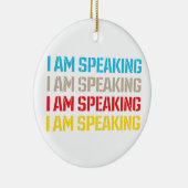 カマラハリス私は話の セラミックオーナメント (右)