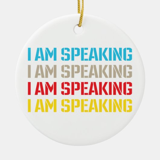 カマラハリス私は話の セラミックオーナメント (正面)