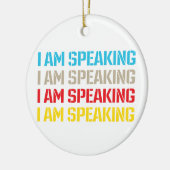 カマラハリス私は話の セラミックオーナメント (左)