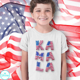 カマラハリス米大統領旗バルーンレター Tシャツ