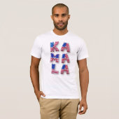 カマラハリス米大統領旗バルーンレター Tシャツ (正面フル)