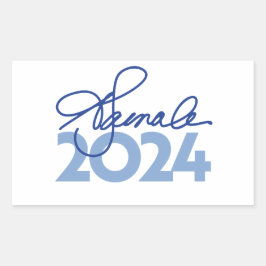 カマラハリス署名2024 長方形シール