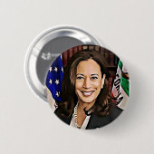 カマラハリス2020年大統領の改選候補者 缶バッジ (正面&裏面)