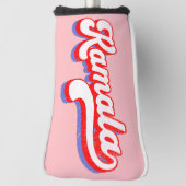 カマラハリス2024かわいい2024選挙ホットピンク ゴルフヘッドカバー (回転90)