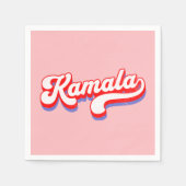 カマラハリス2024かわいい2024選挙ホットピンク スタンダードカクテルナプキン (正面)