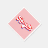 カマラハリス2024かわいい2024選挙ホットピンク スタンダードカクテルナプキン (角)