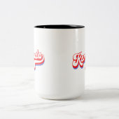 カマラハリス2024かわいい2024選挙ホットピンク ツートーンマグカップ (中央)