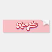 カマラハリス2024かわいい2024選挙ホットピンク バンパーステッカー (正面)