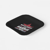 カマラハリス2024のホワイトダデス ペーパープレート (傾斜あり)