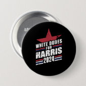 カマラハリス2024のホワイトダデス 缶バッジ (正面&裏面)