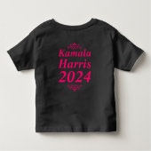 カマラハリス2024カスタム文字&カラーズオーナメント トドラーTシャツ (裏面)