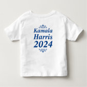 カマラハリス2024カスタム文字&カラーズオーナメント トドラーTシャツ (裏面)