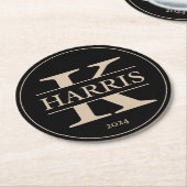 カマラハリス2024コースター ラウンドペーパーコースター (アングル)