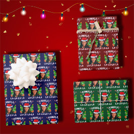 カマラハリス2024ブルークリスマス ラッピングペーパーシート