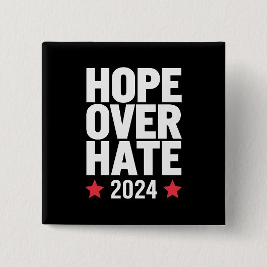 カマラハリス2024ヘイトオーバー大統領の希望 缶バッジ (正面)